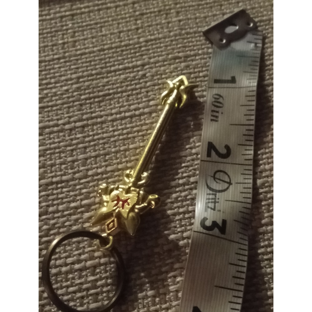 Gold Tone Fantasy Sword Keychain